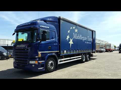 Scania G410 6x2/4 Streamline Euro6 - Retarder - Schuifzeilenbak 8.2M + Laadklep 1500kg - Smart Tacho V2 | Vrachtwagens | Schuifzeil