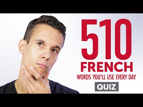 Quiz | 510 French Words You'll Use Every Day - Basic Vocabulary #91
