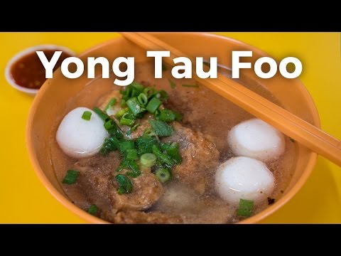 Yong Tau Foo - Tofu and Fish Balls in Singapore )
