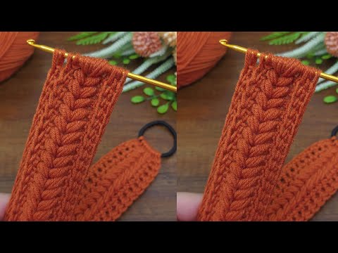 Wow!☆♡ You'll Love This Tunisian Stitch! Easy Fishbone Design Tutorial #crochet