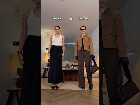 How to style a midi skirt when it’s colder 🤭 | YES or NO? 🤍 | #styling #style
