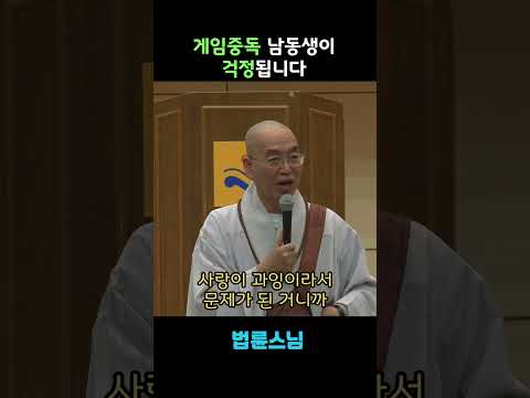 게임중독 남동생이 걱정됩니다  #법륜스님즉문즉설 #인생조언 ＃간섭
