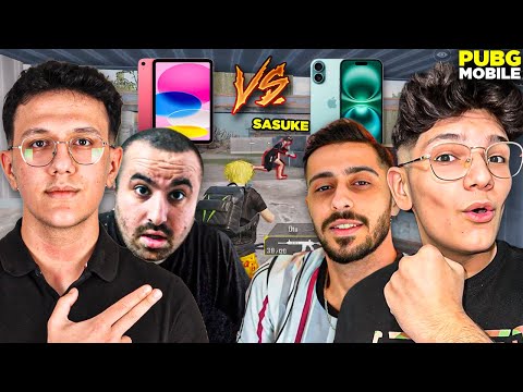 TABLET VS TELEFON 120 FPS w/ SASUKE ,ALEMDE SEKO, JEZZY - PUBG MOBİLE