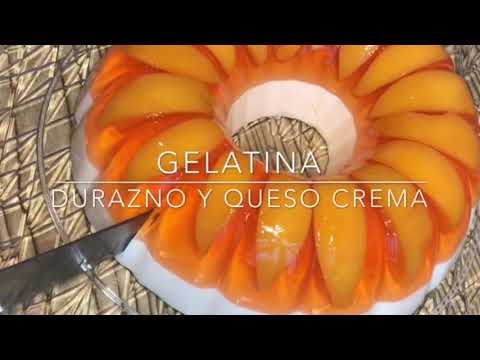 GELATINA DE DURAZNO Y QUESO CREMA  /Delicia de durazno y queso crema