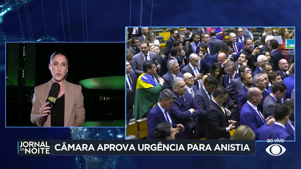 Câmara dos Deputados aprova urgência para anistia