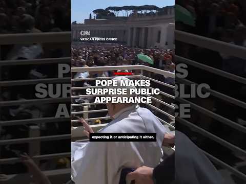 Pope makes surprise public appearance