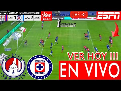 Cruz Azul vs. San Luis En Vivo, Donde Ver, A QUE HORA JUEGA CRUZ AZUL VS SAN LUIS Partido J8 ESPN TV