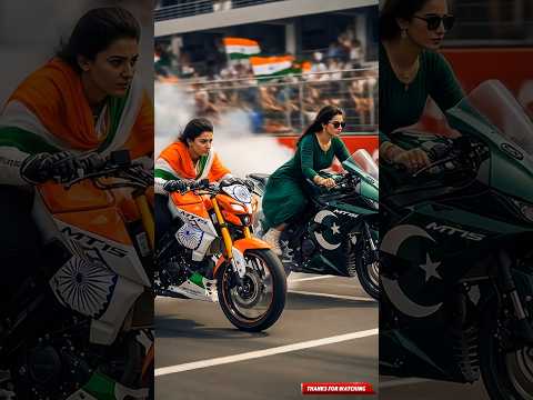 🇮🇳 India VS 🇵🇰 Pakistan Bike racing challenge #ai #india #pakistan #bikeracing