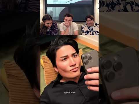 Try to laugh Tom Holland react part 152 #tomholland #funny #trytolaugh #reaction