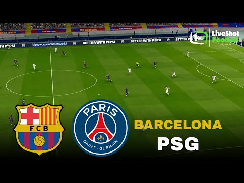 BARCELONE vs PSG 🔴 Ligue des Champions | Match simulation pes21 jeu vidéo