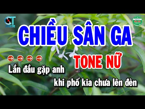 Karaoke Chiều Sân Ga Tone Nữ | Cẩm Tiên Organ