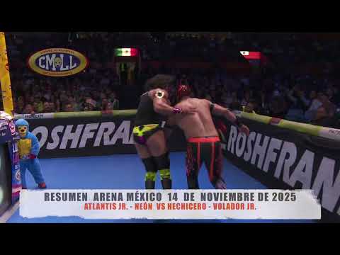 CMLL - ATLANTIS JR. - NEÓN VS HECHICERO - VOLADOR JR. / ARE...