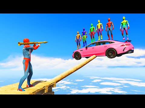 GTA 5 Epic Ragdolls | Spiderman and Super Heroes Jumps/fails Episode 01 (Euphoria Physics)