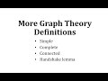 Graph Theory Concepts and Definitions