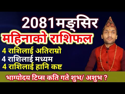 2081 Mangsir Mahina Ko Rashifal | मंसिर महिनाको राशिफल 2081 मङ्सिर महिनाको मासिक राशिफल २०८१