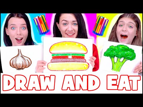 Draw and Eat Food Challenge: ASMR Mukbang Experience! 🎨🍽️ Best Compilation