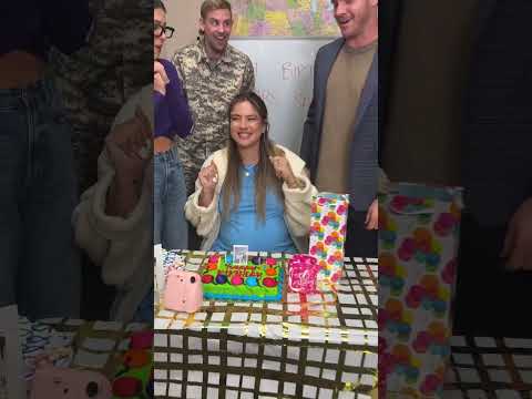 Soldier keeps his promise to his wife and makes it home for her birthday ❤️