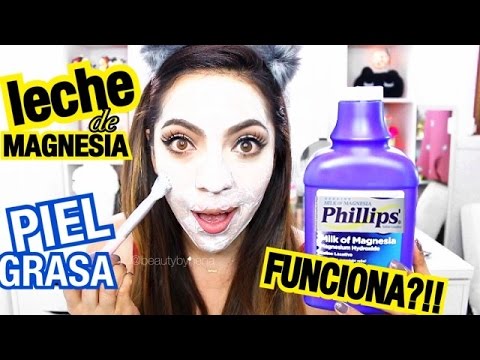 TRUCO DE MAQUILLAJE: LECHE DE MAGNESIA PARA PIEL GRASA | FUNCIONA? ♥BeautybyNena