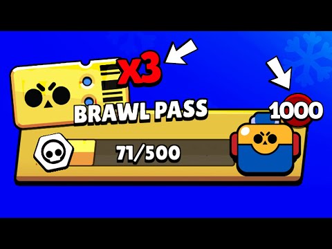 ОТКРЫВАЮ ТРОЙНОЙ BRAWL PASS! МИРОВОЙ РЕКОРД БРАВЛ СТАРС | 1 ГЕМ = 100 ЛАЙКОВ