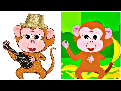 Monkey Banana Song Funny Drawing Meme 😂 | Baby Monkey | Pinkfong Kids Songs