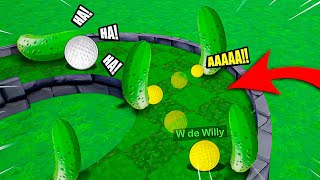 GOLF IT! WILLY NO PARA DE COMERSE TODOS LOS PEPINILLOS DE ESTE MAPA JAJA!