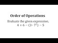 Order of Operations and Basic Arithmetic
