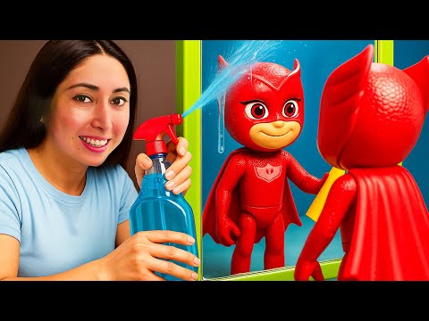 La Patrulla Canina y los PJ Masks aprenden a limpiar la casa.