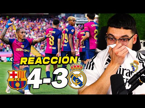 REACCIONES DE UN HINCHA al Barcelona vs Real Madrid 4-3 *SE ACABÓ LA LIGA* | ByDiegoX10