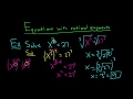 Solving Equations with Rational Exponents