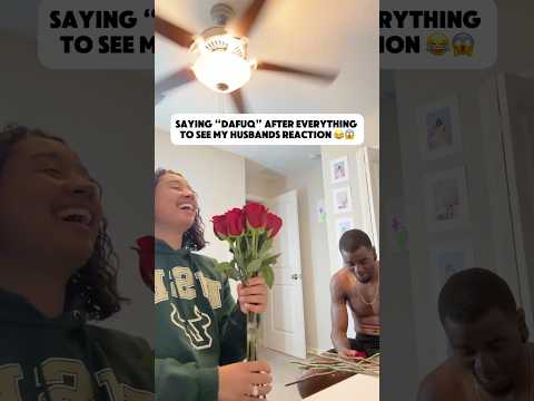 Maybe I cuss too much.. heโs not shocked ๐ #shorts #husbandwifecomedy