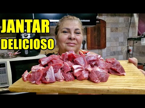 FIZ UM JANTAR GOSTOSÃO COM AJUDA DO MARIDO  FICOU SABOROSO DEMAIS