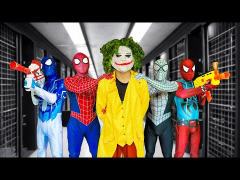 PRO 6 Team Spier-Man VS Joker Team || Rescue RED SPIDER-MAN From BAD GUY TEAM...?? ( Funny, Action )