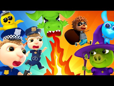 Rescue Team vs Bad Magic Team | Funny Cartoon Story for Children | Dolly and Friends 3D