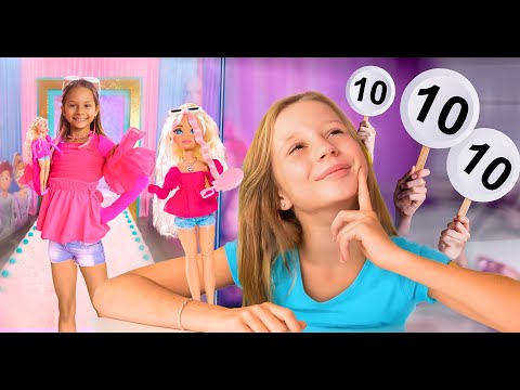 Nastya und die Barbie-Modenschau-Herausforderung