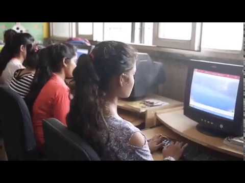 Computer training for 45 underprivileged young girls in Madipur centre in Delhi
