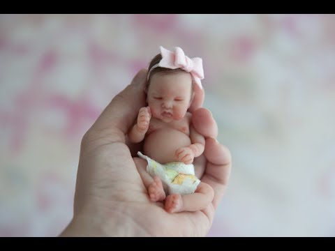 Tiny 5 inch Miniature Silicone Reborn Baby Eva