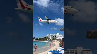 Winair ATR 42 arrives at SXM #aviation #maho #mahobeach #plane #sxm