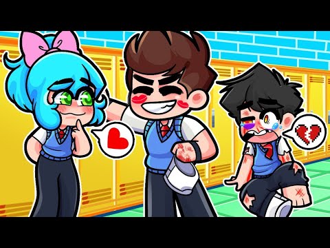 ¡EL BULLY DE LA ESCUELA ENAMORA A SRTACATANAY ME GOLPEA! 😨😭😡 SRJUANCHO MINECRAFT ROLEPLAY