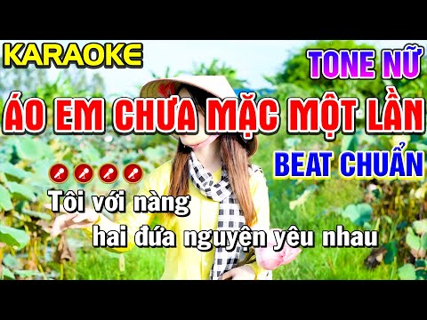 Áo Em Chưa Mặc Một Lần Karaoke Bolero Nhạc Sống Tone Nữ ( BEAT CHUẨN ) | Nàng Thơ Karaoke