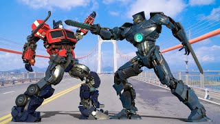 Pacific Rim vs Optimus Prime - Final Battle - Pure Action [1080p]