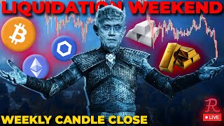 CRYPTO MELTDOWN LIVE! WEEKLY CANDLE CLOSE INCOMING. METALS REOPEN