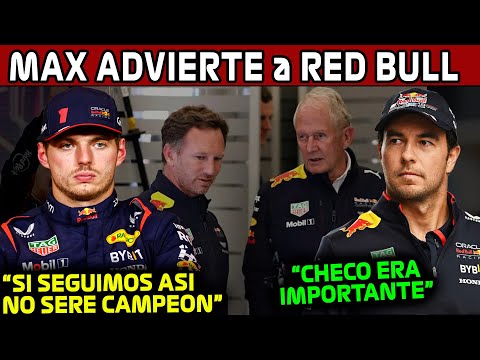 MAX ADVIERTE a RED BULL TRAS SALIDA de CHECO!! "SI SEGUIMOS ASI, NO SEREMOS CAMPEONES" RED BULL F1