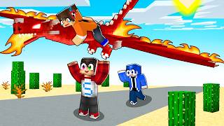 Hicimos un Viaje Largo en DRAGON Por el Desierto en Minecraft!