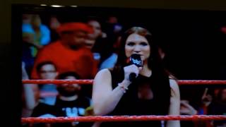 WWE fan cheering CM Punk Stephanie got offended