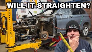 REPAIRING CHASSIS DAMAGE ON OUR WRECKED X1 M FROM COPART