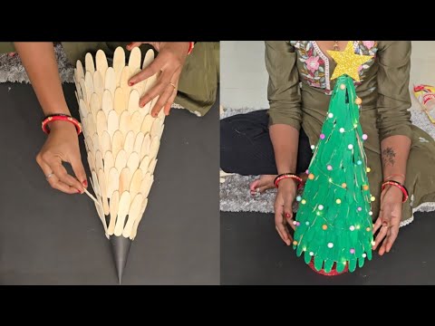 Amazing Christmas festival Decoration Ideas | Waste ice creams using festival Decoration craft ideas