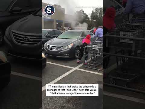 'Hero' Grocery Store Employee Smashes Window of Smoke Filled Car