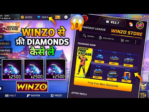 WINZO APP SE FREE DIAMONDS KAISE LE | HOW TO USE WINZO APP FOR FREE FIRE DIAMONDS | WINZO APP TRICK