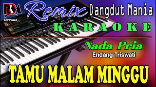 Tamu Malam Minggu - Karaoke (Nada Pria) Endang Triswati || Dj Mix Dut Orgen Tunggal