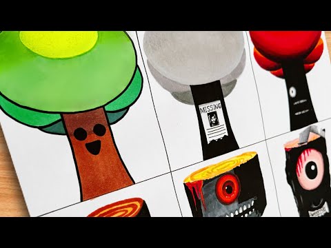 Drawing INCREDIBOX SPRUNKI ( Mr. Tree ) Phase 1 vs Phase 2 vs Phase 3 vs Phase 5 vs Phase 5 vs... 7